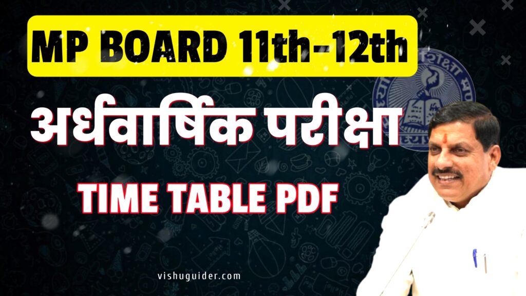 MP Board Class 11th 12th Half Yearly Paper 2025-26
