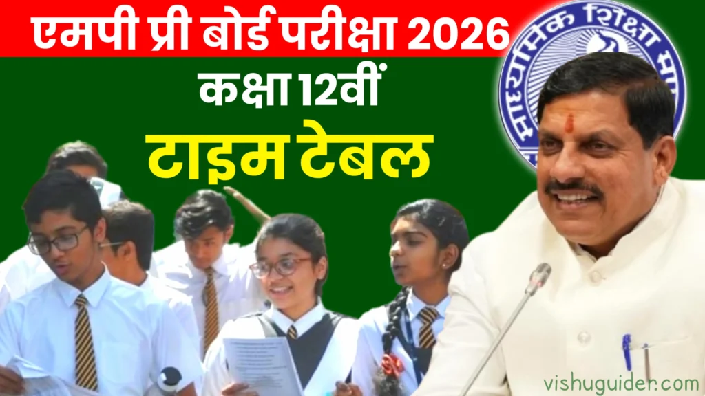 एमपी 12वीं प्री बोर्ड परीक्षा 2026 : MP 12th Pre Board Paper 2026 pdf
