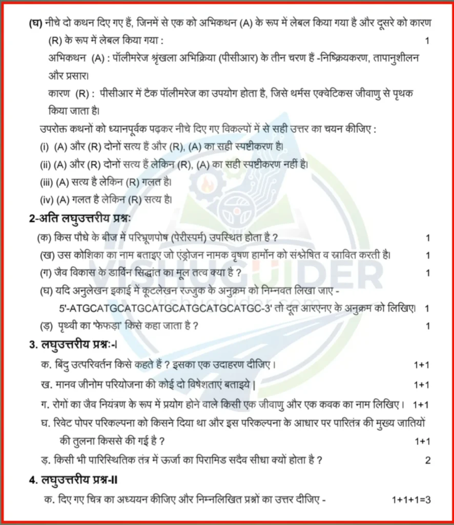 UP Board 12th Biology Model Paper 2026 pdf Download : यूपी बोर्ड 12वीं जीव विज्ञान मॉडल पेपर 2026 pdf डाउनलोड करें